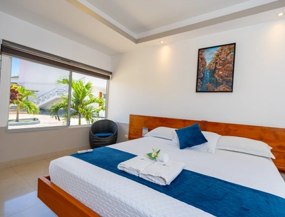 Double room in first class hotel.
