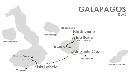 Mapa de Galápagos.
